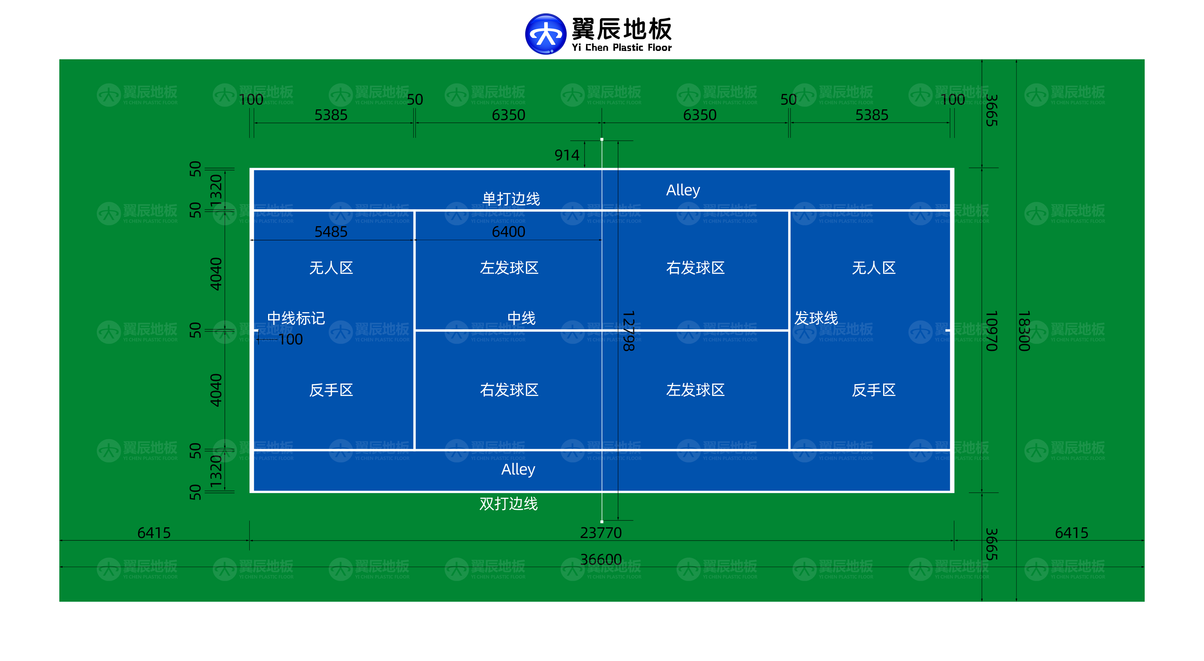 網(wǎng)球場標(biāo)準(zhǔn)尺寸