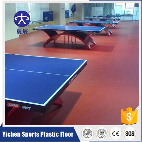 云南昆明乒乓球室PVC塑膠地板，乒乓球PVC運動地板